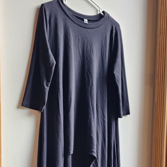 Zenana Premium Black Angled Long Tunic Jersey Size Large - Picture 2 of 16